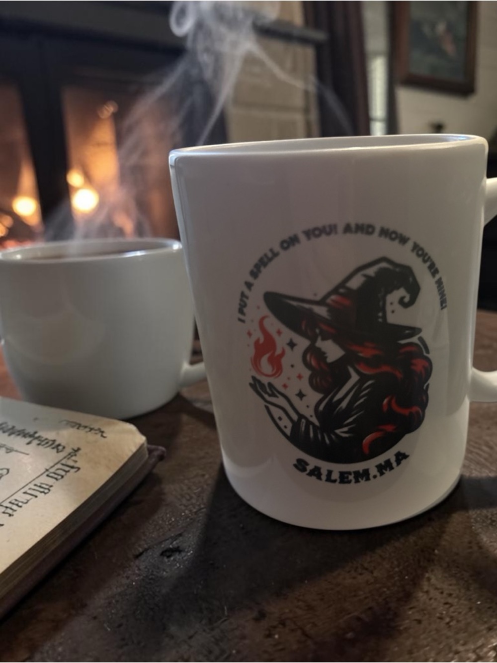 Salem mass Witch Witchy Graphic White Coffee Mug NIB